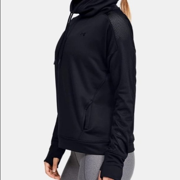 Women’s Under Armor Terry Funnel Neck Size Large - Picture 4 of 8